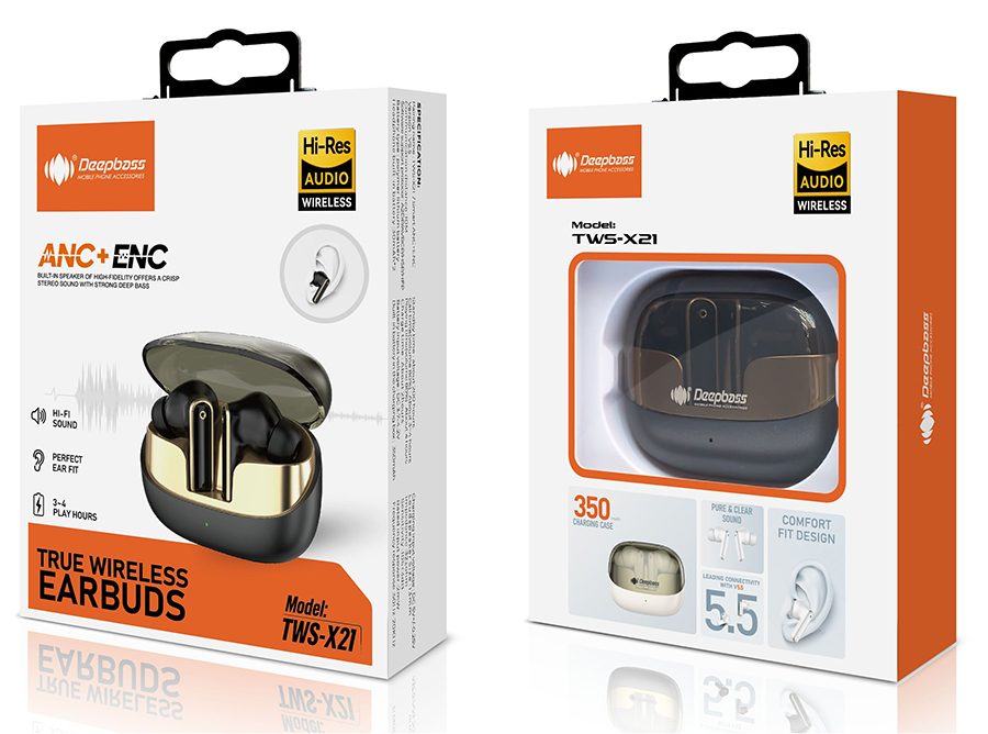TWS-X21 ANC+ENC True Wireless Earbuds