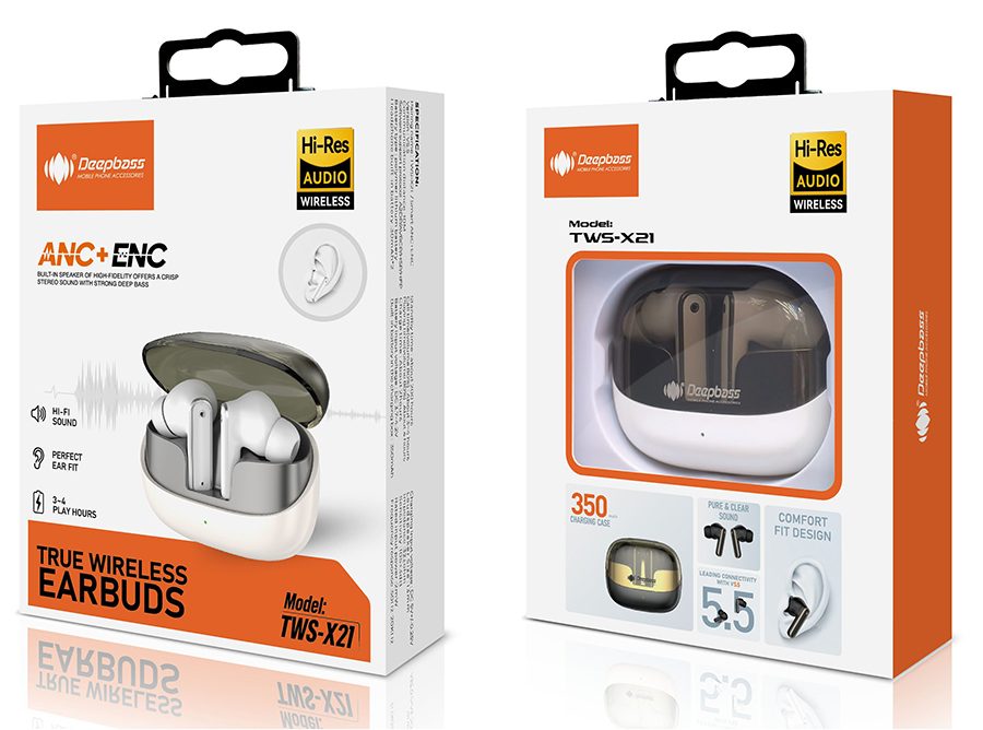 TWS-X21 ANC+ENC True Wireless Earbuds